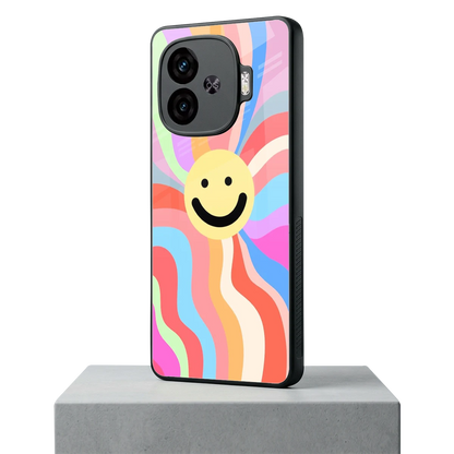 Cheerful Smiley iqoo neo 10r 5g mobile cover | shockproof glass phone case