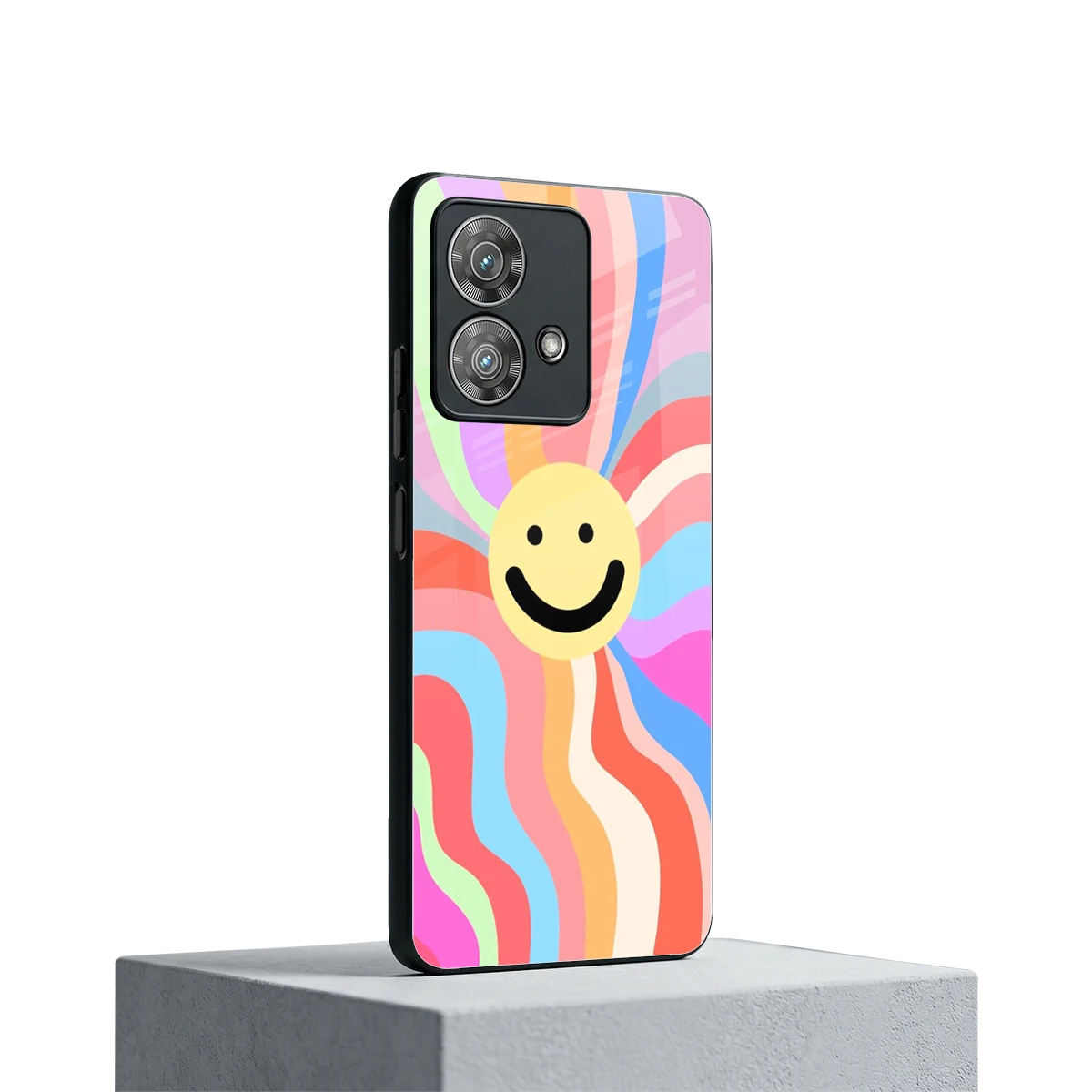 Cheerful Smiley motorola edge 40 neo 5g mobile cover | shockproof glass phone case
