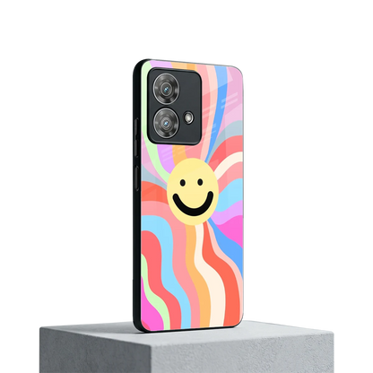 Cheerful Smiley motorola edge 40 neo 5g mobile cover | shockproof glass phone case