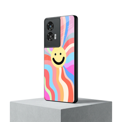 Cheerful Smiley motorola edge 50 fusion mobile cover | shockproof glass phone case