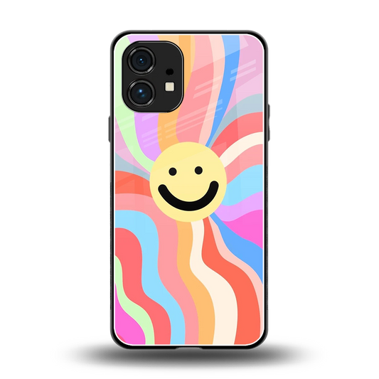 Cheerful Smiley back phone cover | glass case for nothing phone 1