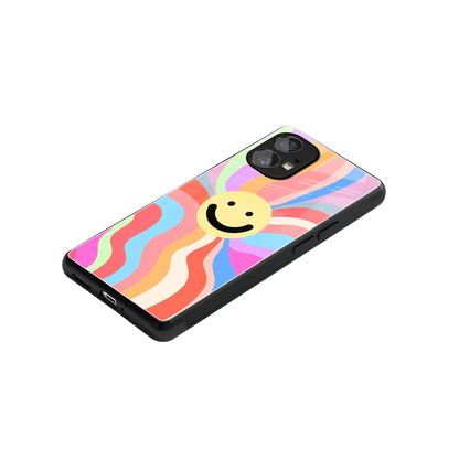 Cheerful Smiley stylish phone case for nothing phone 1 | glossy glass and slim fit
