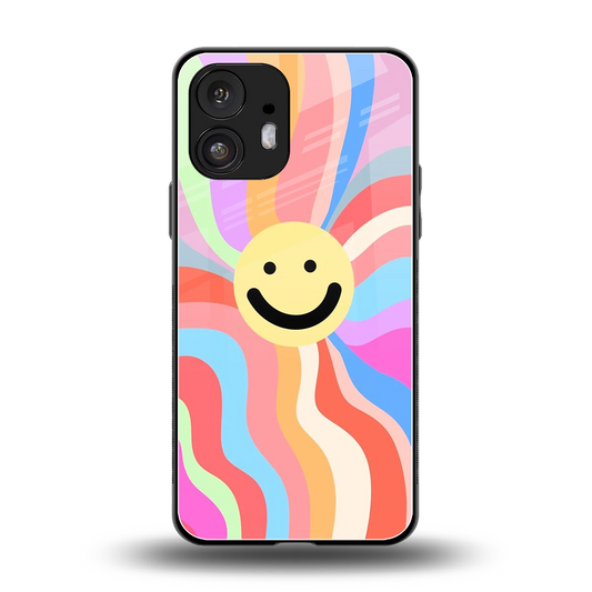 Cheerful Smiley back phone cover | glass case for nothing phone 2