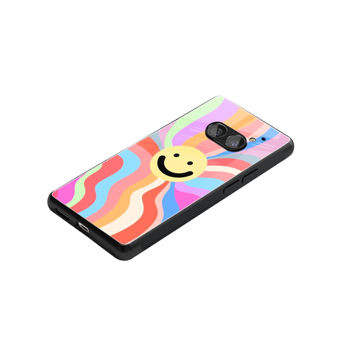 Cheerful Smiley stylish phone case for nothing phone 2a plus | glossy glass and slim fit