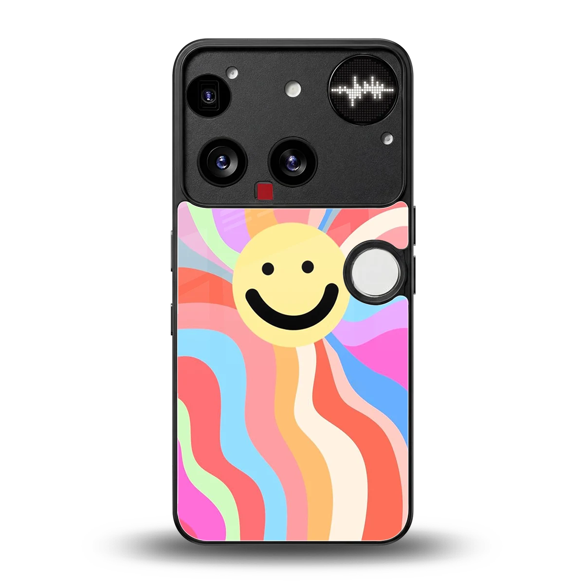 Cheerful Smiley back phone cover | glass case for nothing phone 3