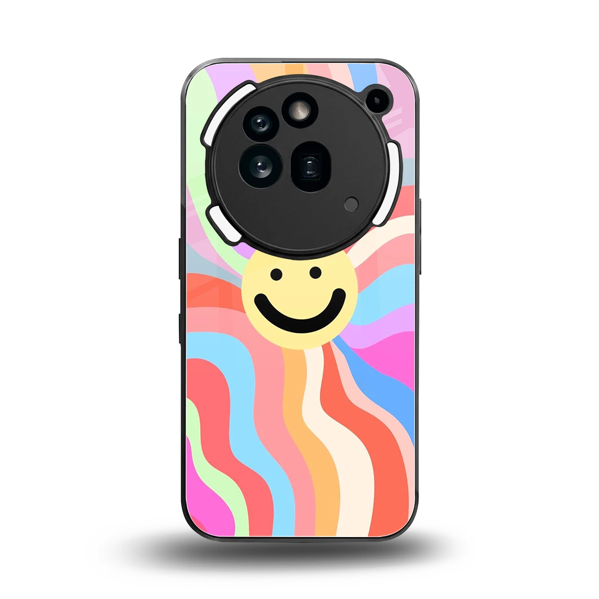 Cheerful Smiley back phone cover | glass case for nothing phone 3a pro