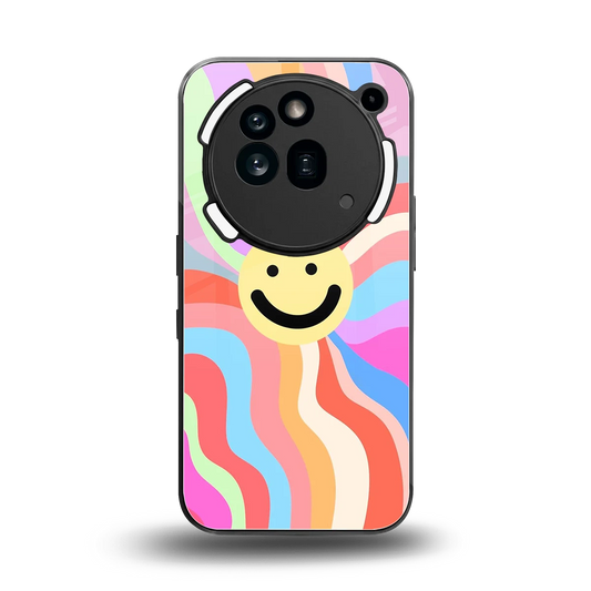 Cheerful Smiley back phone cover | glass case for nothing phone 3a pro