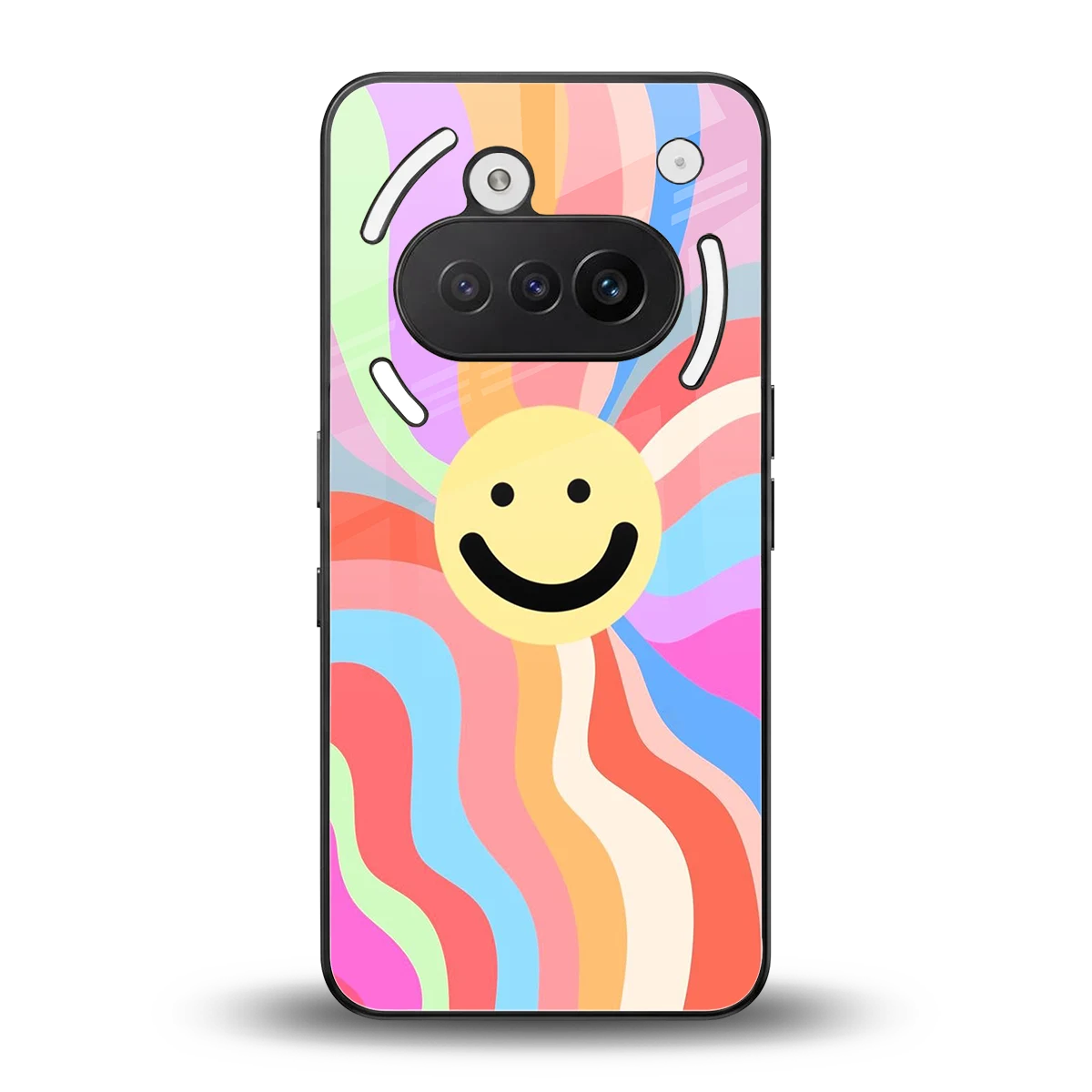 Cheerful Smiley back phone cover | glass case for nothing phone 3a