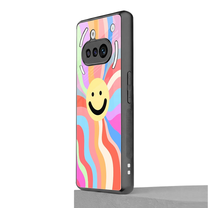 Cheerful Smiley nothing phone 3a mobile cover | shockproof glass phone case
