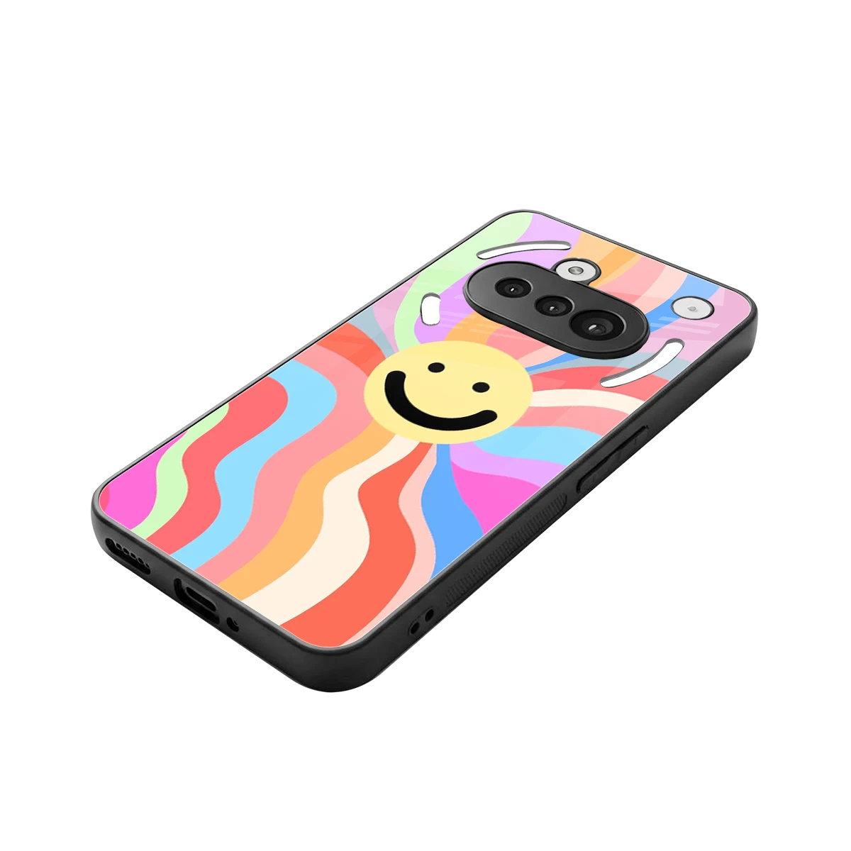 Cheerful Smiley stylish phone case for nothing phone 3a | glossy glass and slim fit