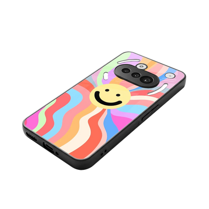 Cheerful Smiley stylish phone case for nothing phone 3a | glossy glass and slim fit