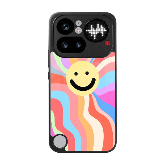 Cheerful Smiley back phone cover | glass case for nothing phone 4a pro