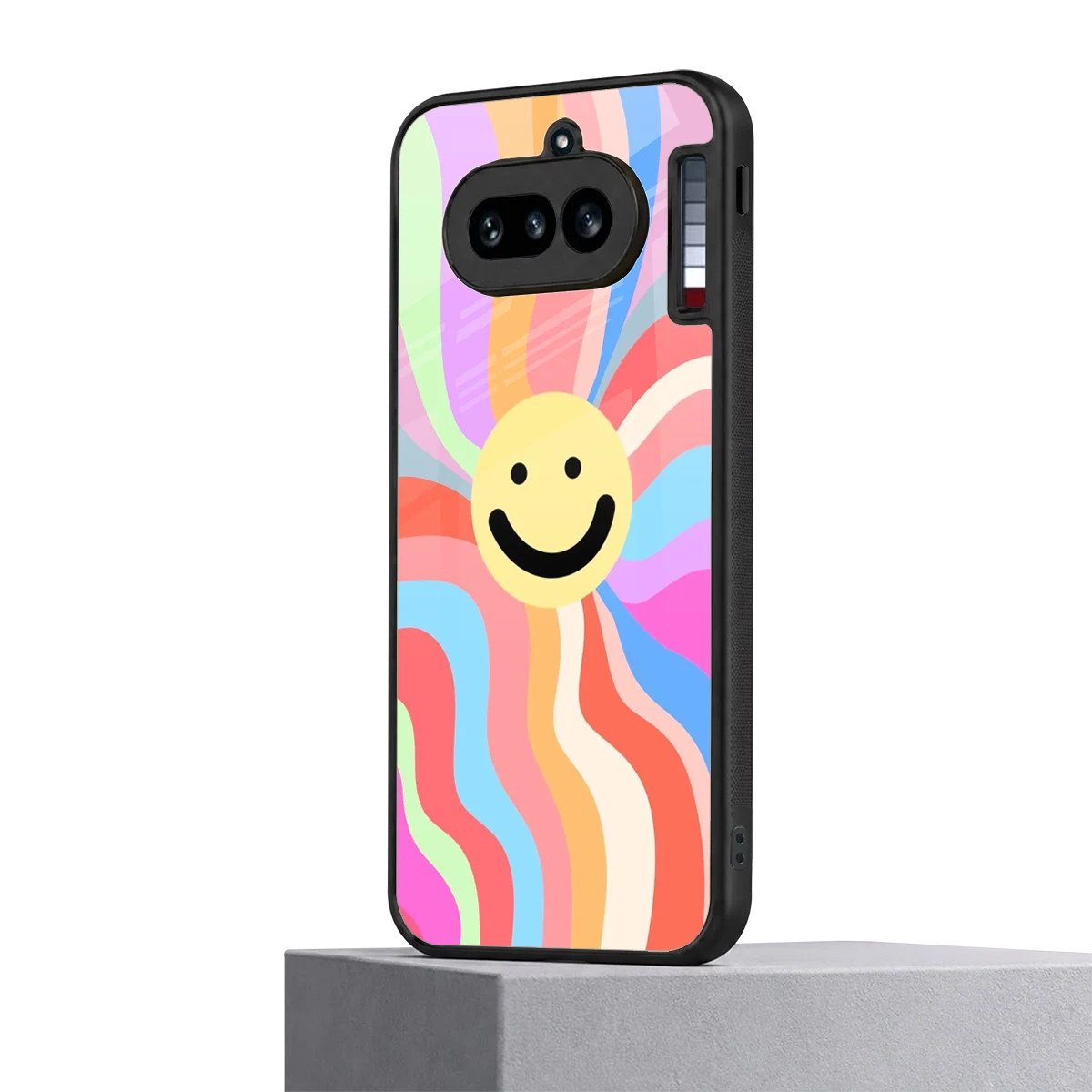 Cheerful Smiley nothing phone 4a mobile cover | shockproof glass phone case