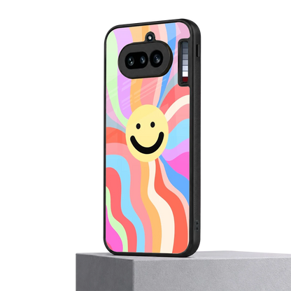 Cheerful Smiley nothing phone 4a mobile cover | shockproof glass phone case
