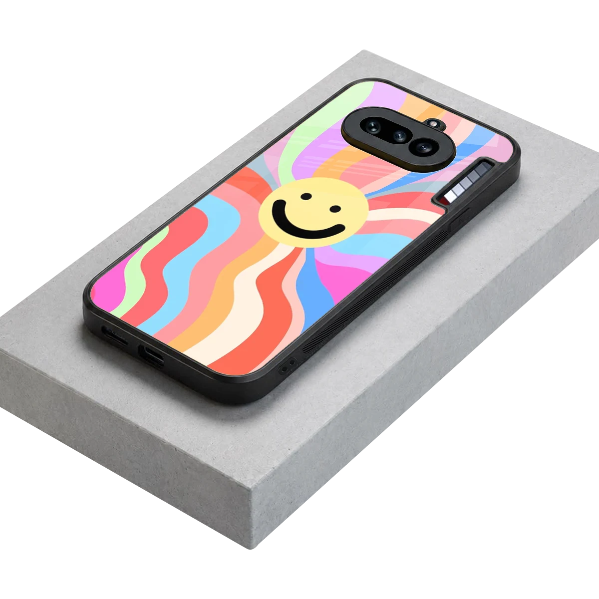Cheerful Smiley stylish phone case for nothing phone 4a | glossy glass and slim fit