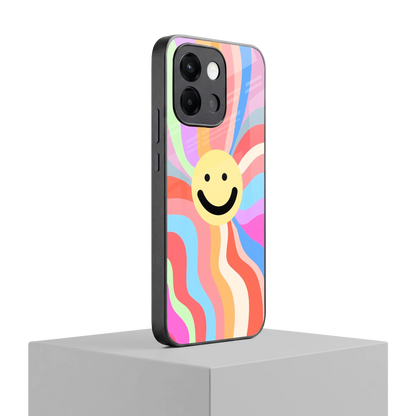 Cheerful Smiley oneplus 13s mobile cover | shockproof glass phone case