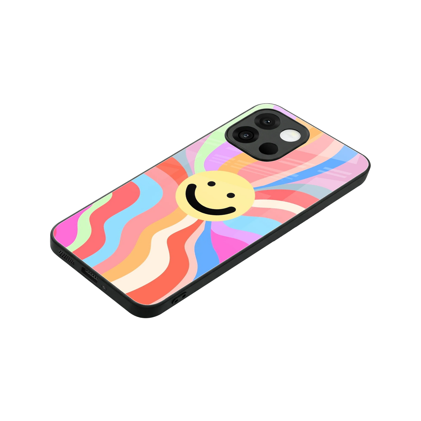 Cheerful Smiley stylish phone case for oneplus 13s | glossy glass and slim fit