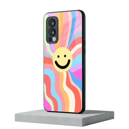 Cheerful Smiley oneplus nord 2 mobile cover | shockproof glass phone case
