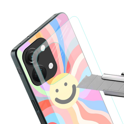 Cheerful Smiley stylish phone case for oneplus nord 3 | glossy glass and slim fit