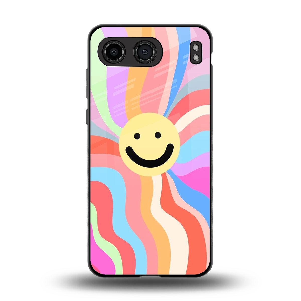Cheerful Smiley back phone cover | glass case for oneplus nord 4