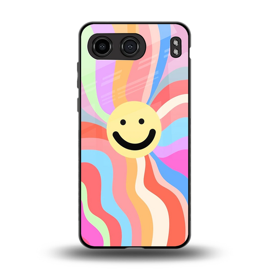 Cheerful Smiley back phone cover | glass case for oneplus nord 4