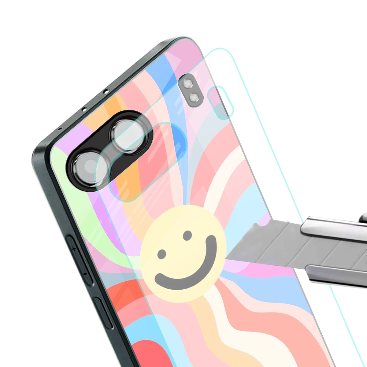 Cheerful Smiley stylish phone case for oneplus nord 4 | glossy glass and slim fit