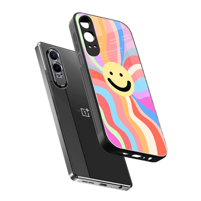Cheerful Smiley sleek oneplus nord ce 4 lite cover with tempered glass back and TPU edges