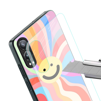 Cheerful Smiley stylish phone case for oneplus nord ce 4 lite | glossy glass and slim fit