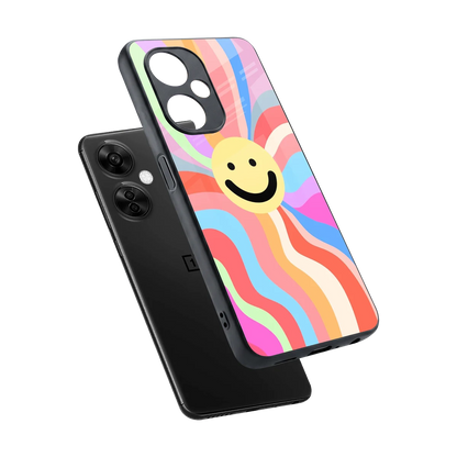 Cheerful Smiley sleek oneplus nord ce 3 lite cover with tempered glass back and TPU edges