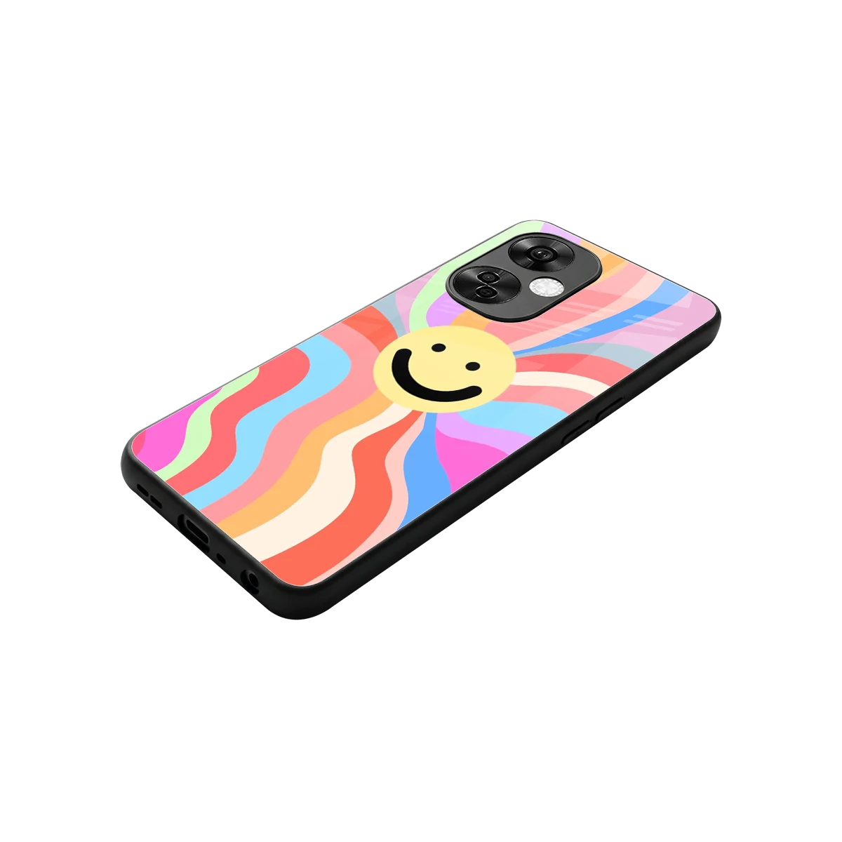 Cheerful Smiley stylish phone case for oneplus nord ce 3 lite | glossy glass and slim fit