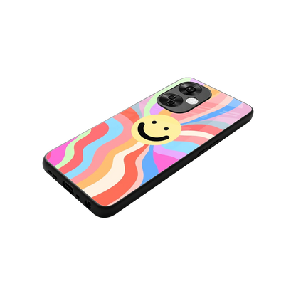 Cheerful Smiley stylish phone case for oneplus nord ce 3 lite | glossy glass and slim fit