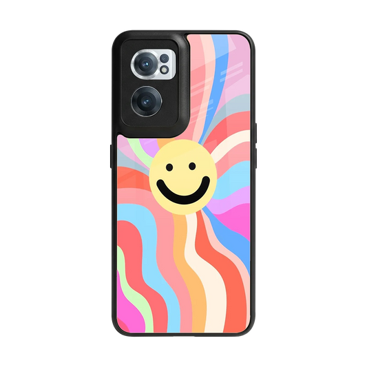 Cheerful Smiley back phone cover | glass case for oneplus nord ce 2