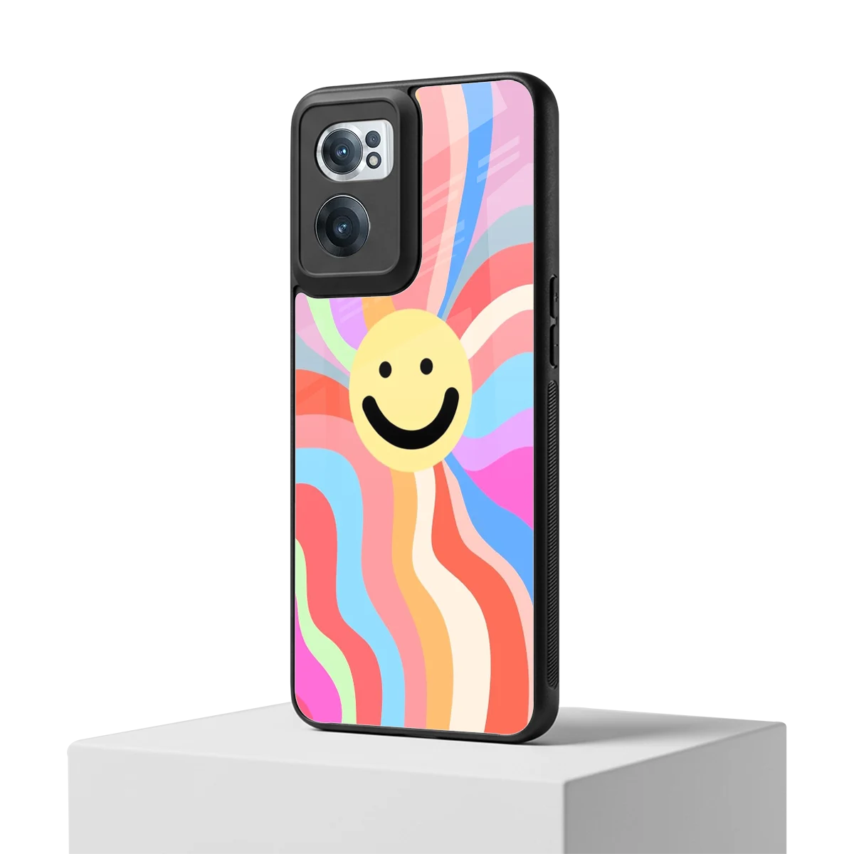 Cheerful Smiley oneplus nord ce 2 mobile cover | shockproof glass phone case
