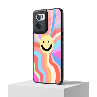 Cheerful Smiley oneplus nord ce 2 mobile cover | shockproof glass phone case