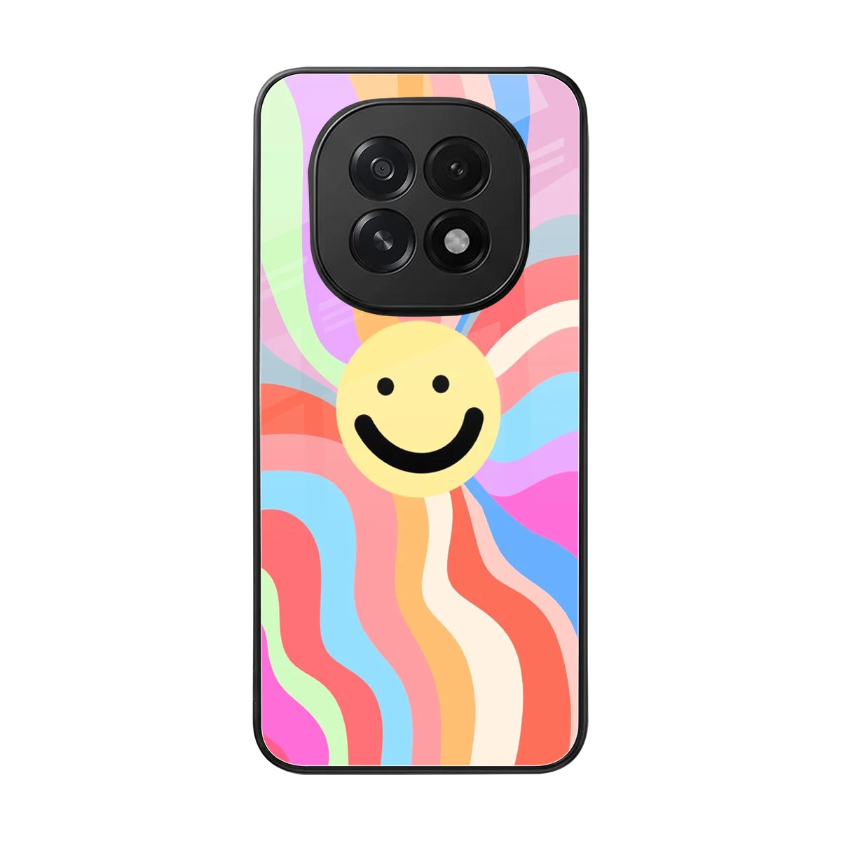 Cheerful Smiley back phone cover | glass case for oppo f29 5g