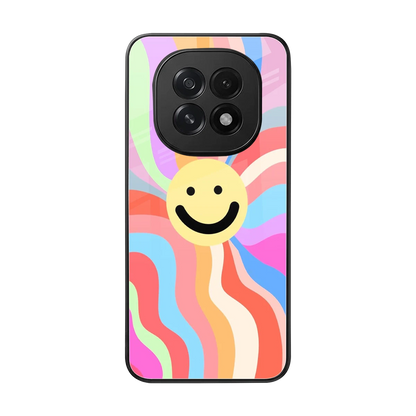 Cheerful Smiley back phone cover | glass case for oppo f29 5g