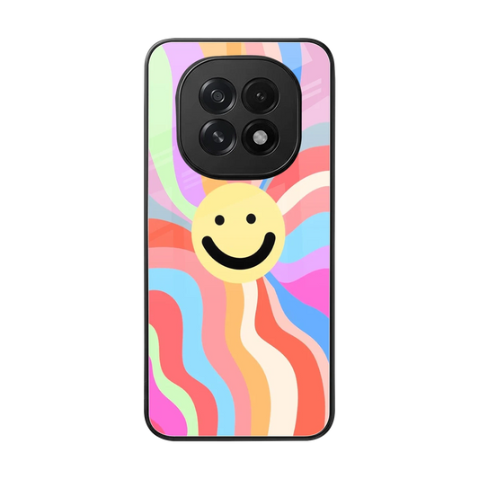 Cheerful Smiley back phone cover | glass case for oppo f29 5g