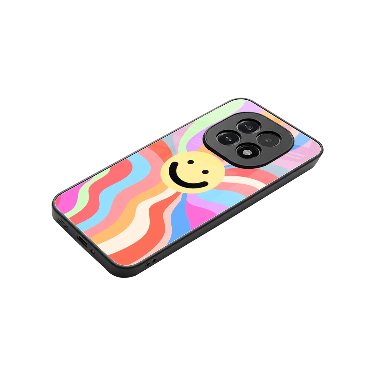 Cheerful Smiley stylish phone case for oppo f29 5g | glossy glass and slim fit