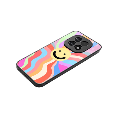 Cheerful Smiley stylish phone case for oppo f29 5g | glossy glass and slim fit