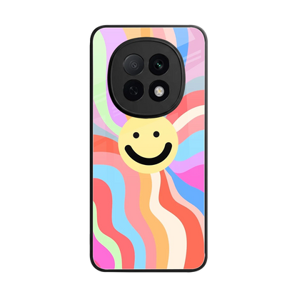Cheerful Smiley back phone cover | glass case for oppo f29 pro 5g