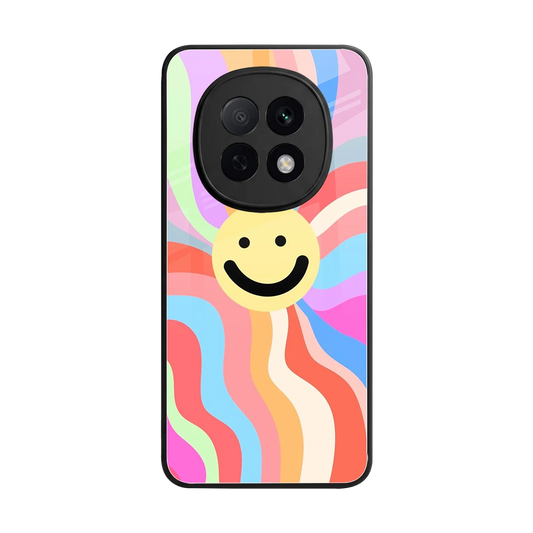 Cheerful Smiley back phone cover | glass case for oppo f29 pro 5g