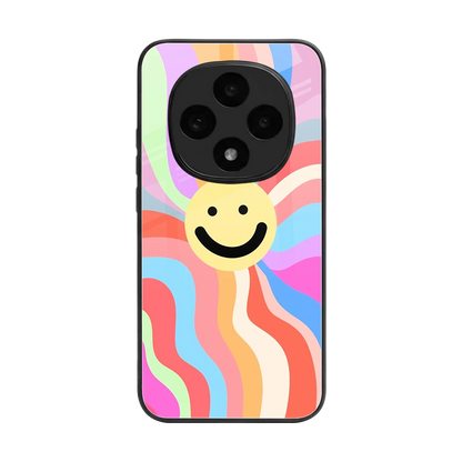 Cheerful Smiley back phone cover | glass case for oppo f31 pro 5g