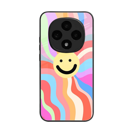 Cheerful Smiley back phone cover | glass case for oppo f31 pro 5g