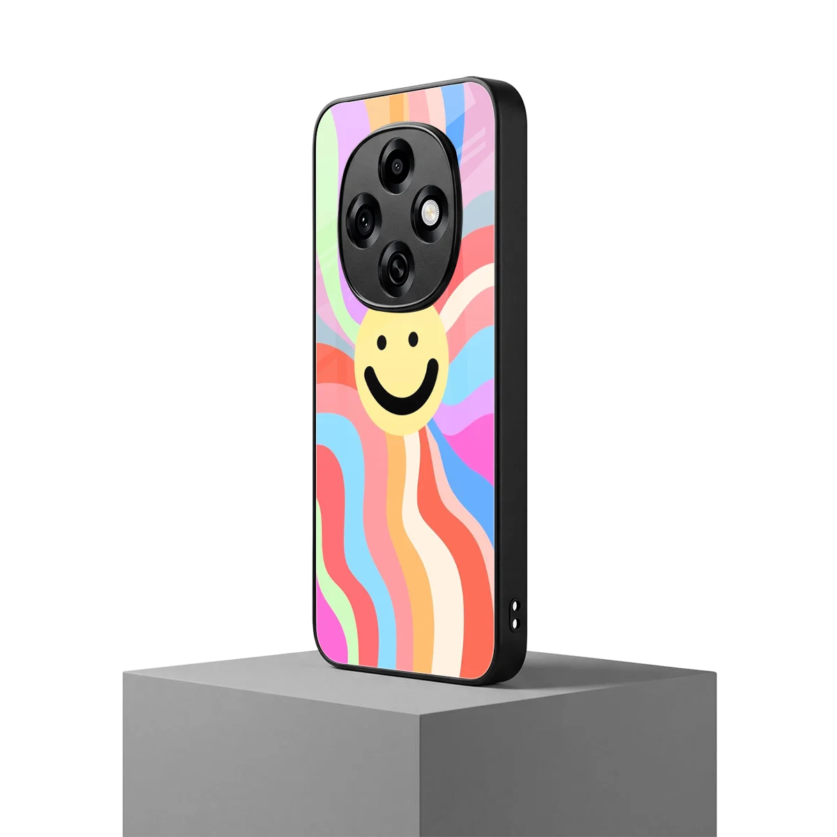 Cheerful Smiley oppo f31 pro 5g mobile cover | shockproof glass phone case