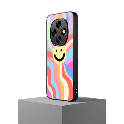 Cheerful Smiley oppo f31 pro 5g mobile cover | shockproof glass phone case