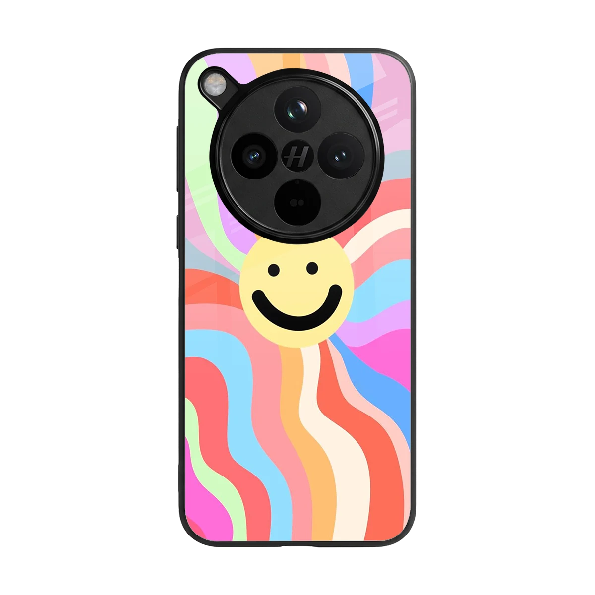 Cheerful Smiley back phone cover | glass case for oppo find x8