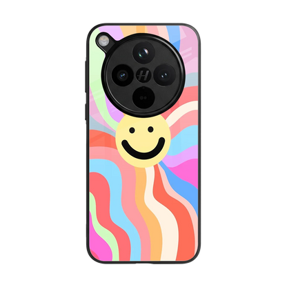 Cheerful Smiley back phone cover | glass case for oppo find x8