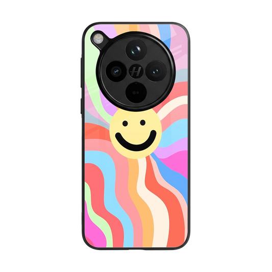 Cheerful Smiley back phone cover | glass case for oppo find x8