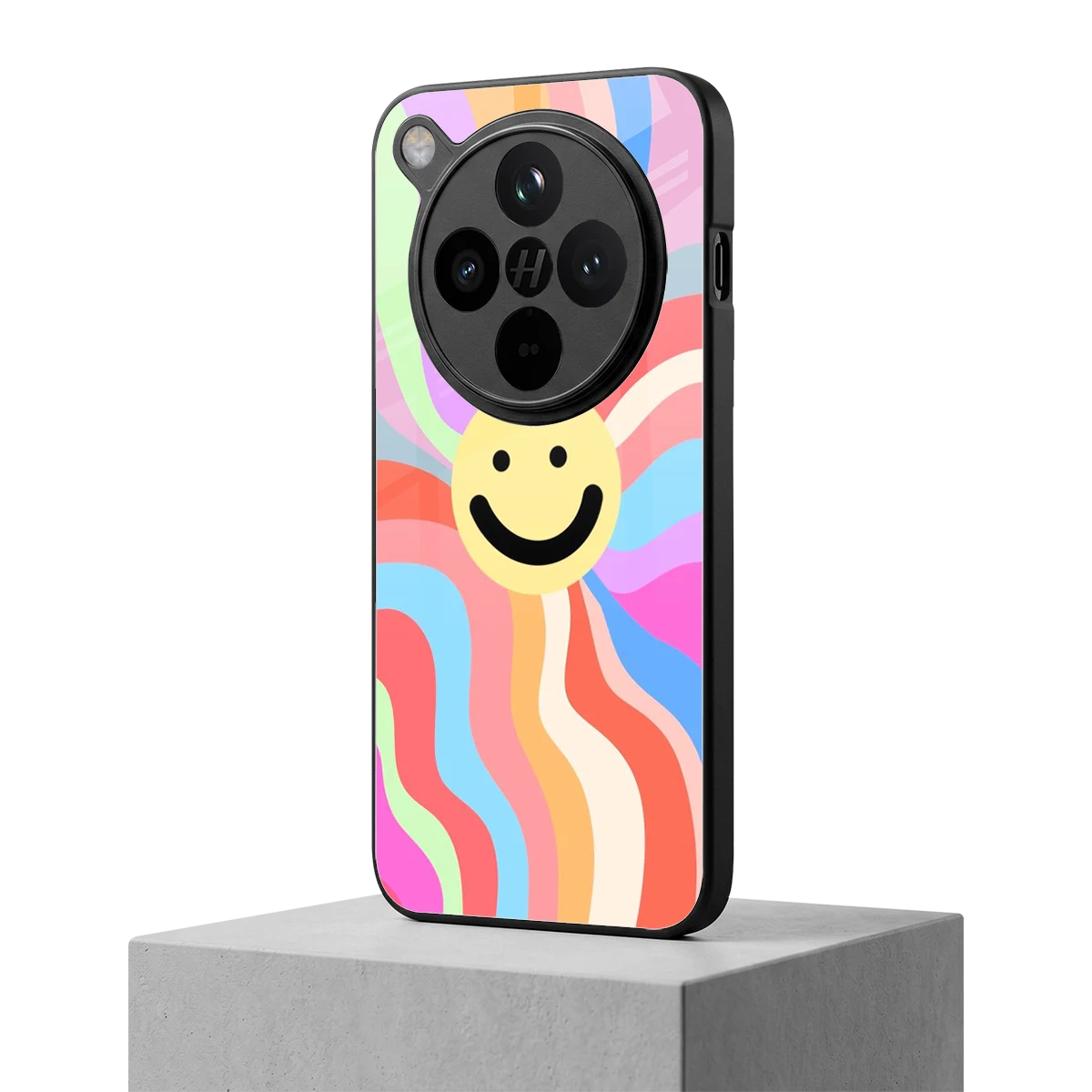 Cheerful Smiley oppo find x8 mobile cover | shockproof glass phone case