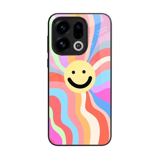 Cheerful Smiley back phone cover | glass case for oppo find x9